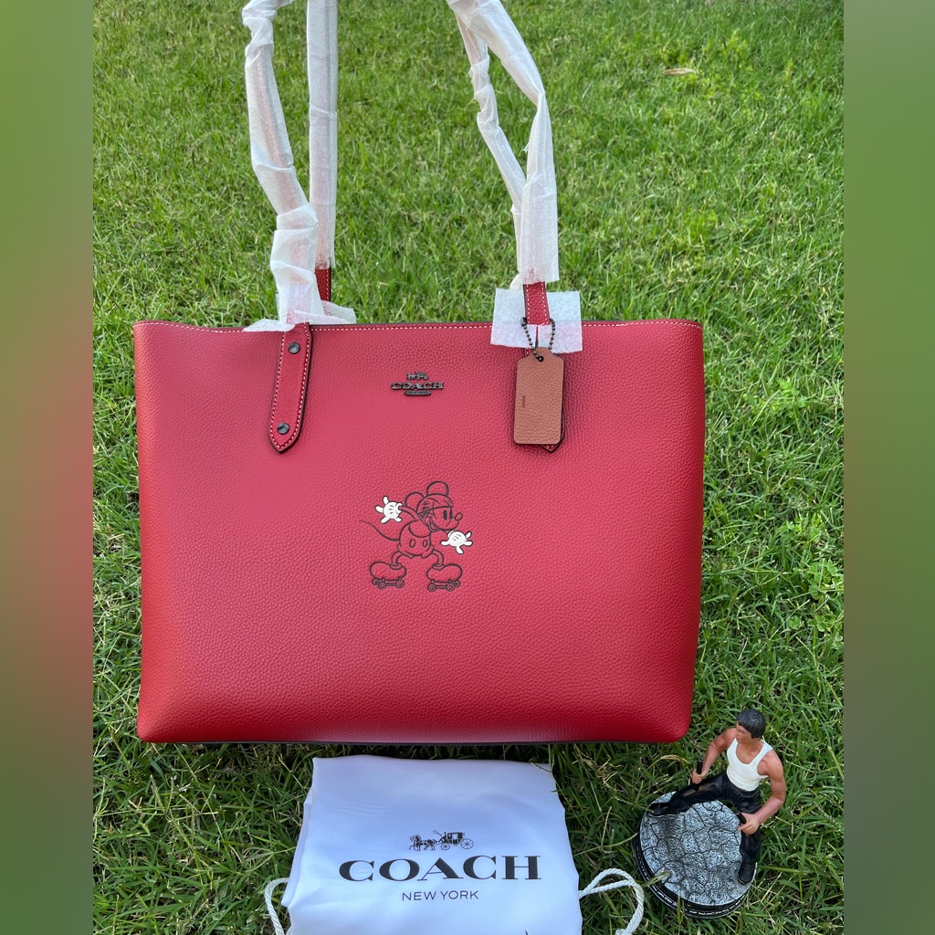 Coach Disney X Coach Central Tote With Zip With Mickey Mouse Motif Nwt